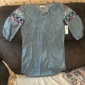 Old Navy Kids Dress - Blue with Pink and Purple Accents